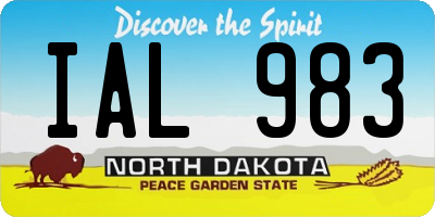 ND license plate IAL983