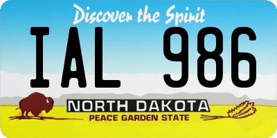 ND license plate IAL986