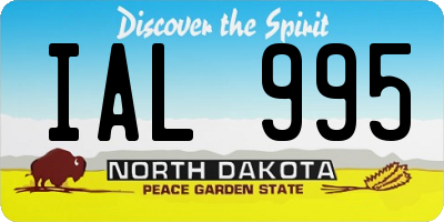 ND license plate IAL995