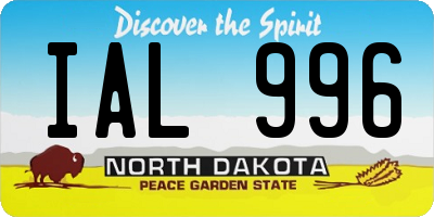 ND license plate IAL996