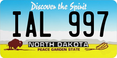 ND license plate IAL997