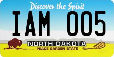 ND license plate IAM005