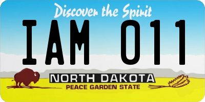 ND license plate IAM011