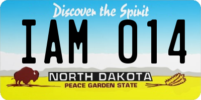 ND license plate IAM014
