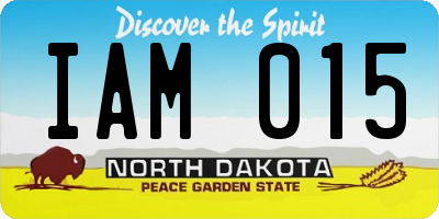 ND license plate IAM015
