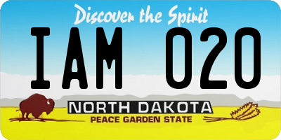 ND license plate IAM020