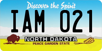 ND license plate IAM021