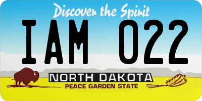 ND license plate IAM022