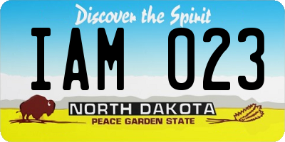 ND license plate IAM023