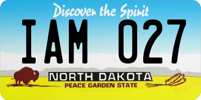 ND license plate IAM027