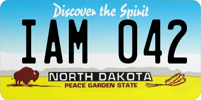 ND license plate IAM042