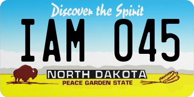 ND license plate IAM045