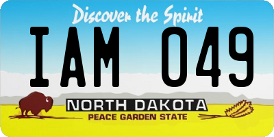 ND license plate IAM049