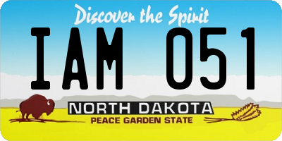 ND license plate IAM051