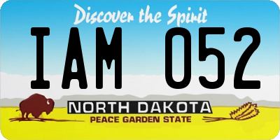 ND license plate IAM052