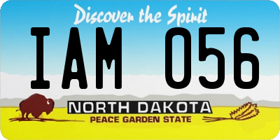 ND license plate IAM056