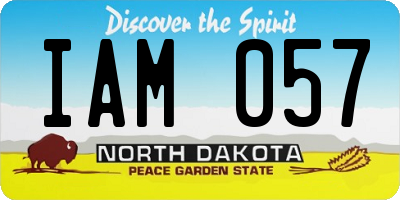 ND license plate IAM057