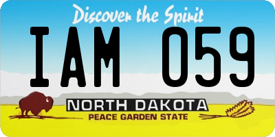 ND license plate IAM059