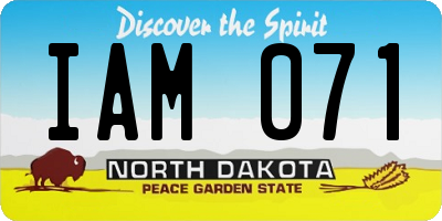 ND license plate IAM071