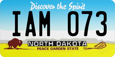 ND license plate IAM073