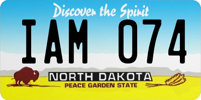 ND license plate IAM074