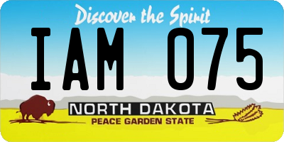 ND license plate IAM075
