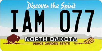 ND license plate IAM077