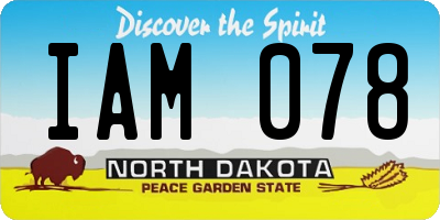 ND license plate IAM078