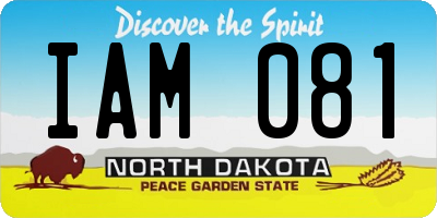 ND license plate IAM081