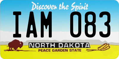 ND license plate IAM083