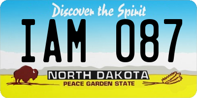 ND license plate IAM087