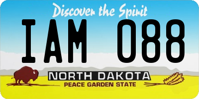 ND license plate IAM088
