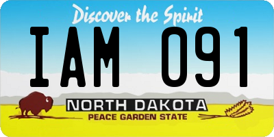 ND license plate IAM091
