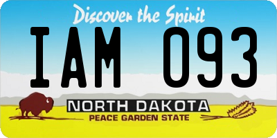 ND license plate IAM093