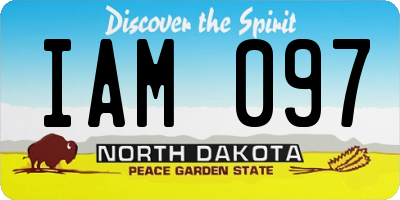 ND license plate IAM097