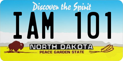 ND license plate IAM101