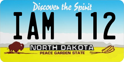 ND license plate IAM112
