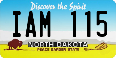 ND license plate IAM115
