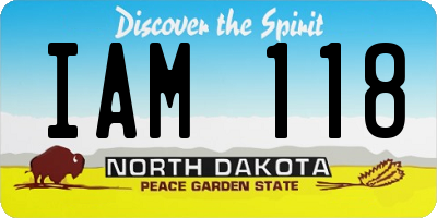 ND license plate IAM118