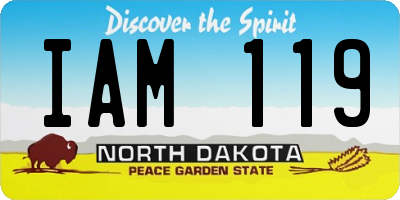 ND license plate IAM119