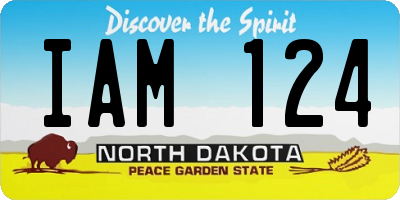 ND license plate IAM124
