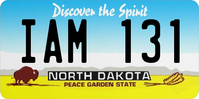 ND license plate IAM131