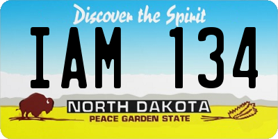 ND license plate IAM134