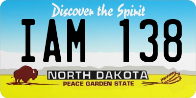 ND license plate IAM138