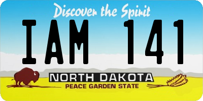 ND license plate IAM141