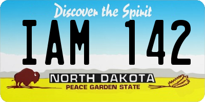 ND license plate IAM142