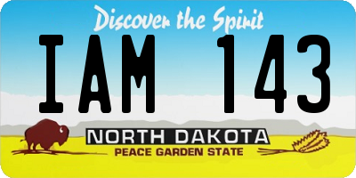 ND license plate IAM143