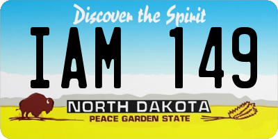 ND license plate IAM149