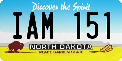 ND license plate IAM151