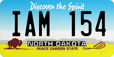 ND license plate IAM154